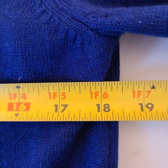 346 Brooks Brothers Royal Blue Merino Wool Sweater Size L - Picture 6 of 12